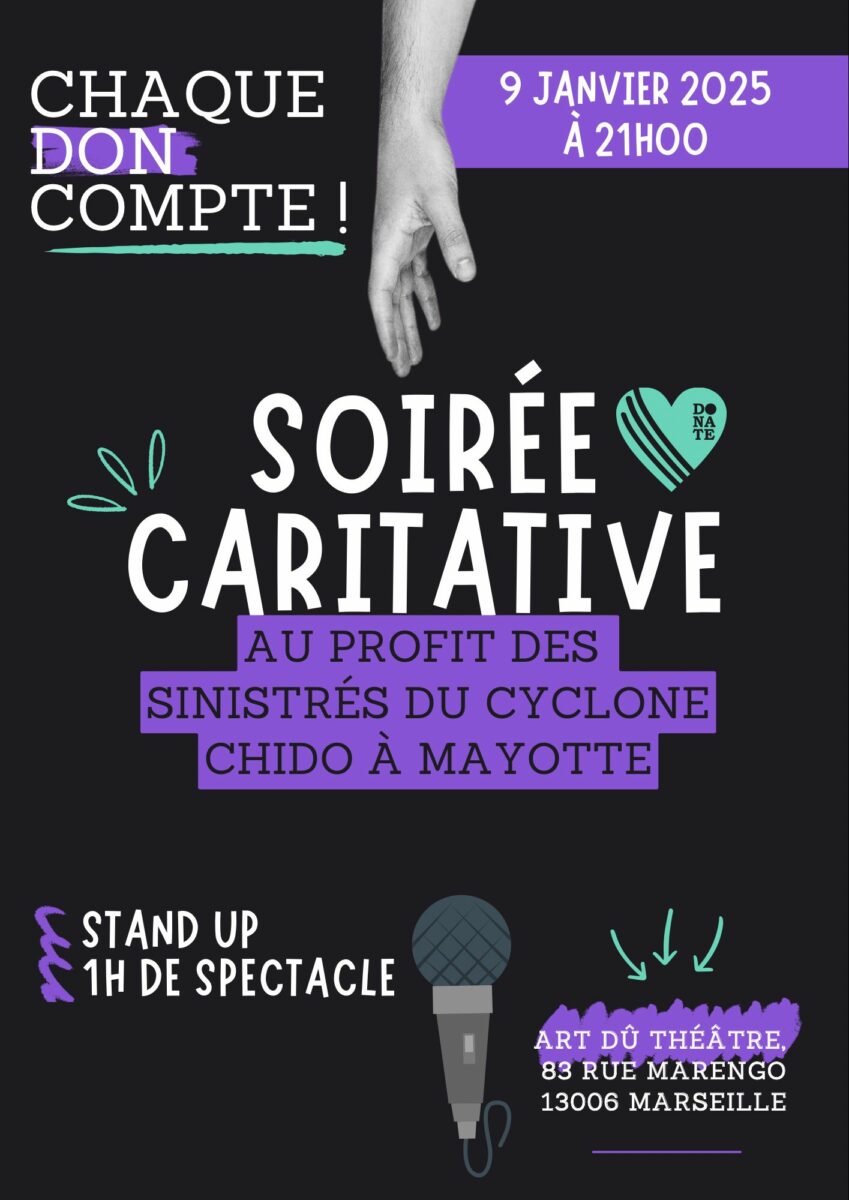 Tout est dans le titre ... Une soirée pour aider les personnes touchées par ce cyclone à Mayotte